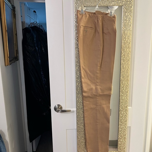 TALL GIRL TAN/ CARMEL TROUSERS IN A SIZE 7… 14” WAIST… 35” INSEAM… 11” RISE. - Picture 2 of 12
